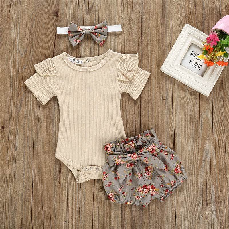 Little Gigglers World Baby Girls Kids Skirt Romper Set
