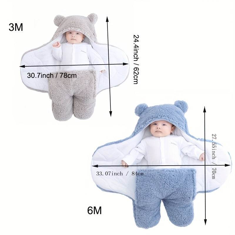 Winter Baby Bear Sleep Sack – Soft, Adjustable & Warm for Newborns