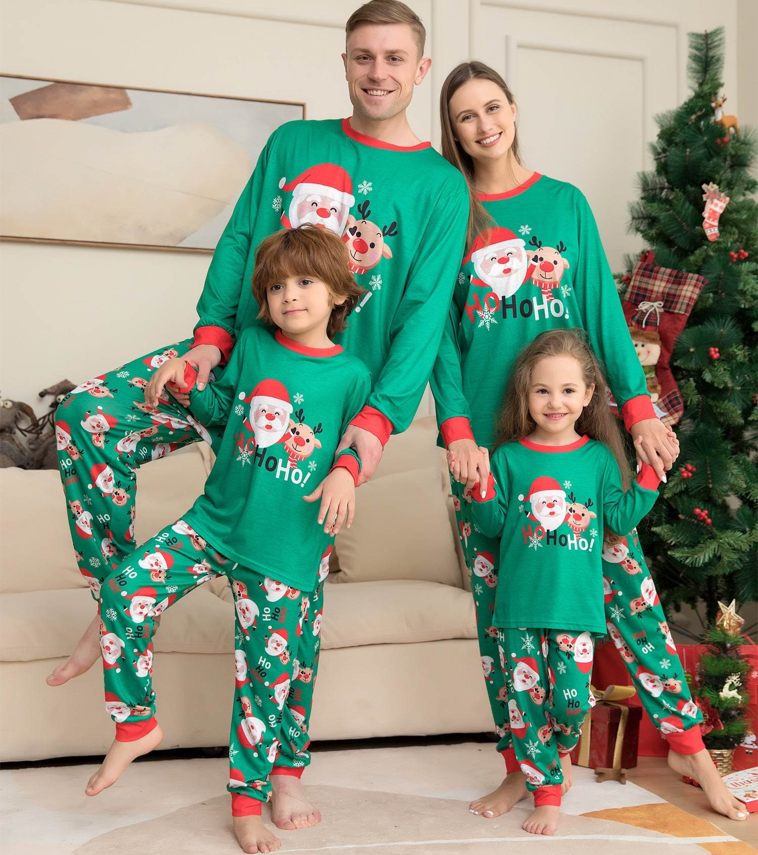 Little Gigglers World Christmas Sleepwear Family Matching Pajamas Set