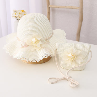 Floral Kids’ Sun Hat and Matching Backpack