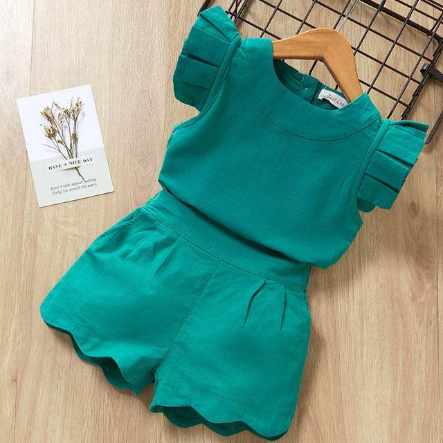 Little Gigglers World Kids Baby Girl T-Shirt Shorts Suit