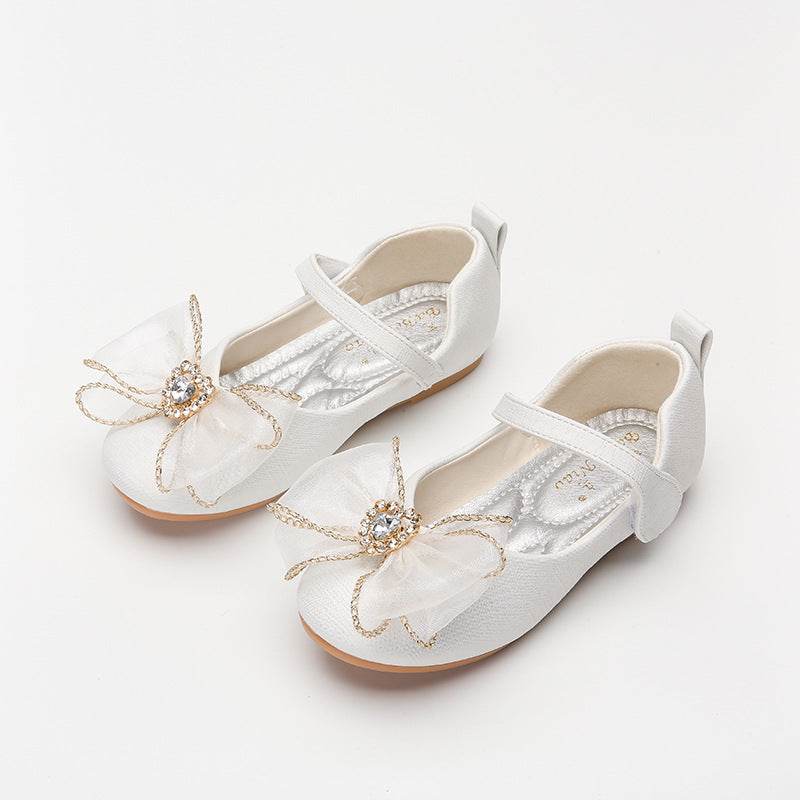 Little Gigglers World Spring Cute Bow Soft Sole Girl Shoes