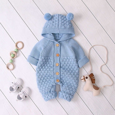 Little Gigglers World Baby Warm Winter knitted Onesies Romper