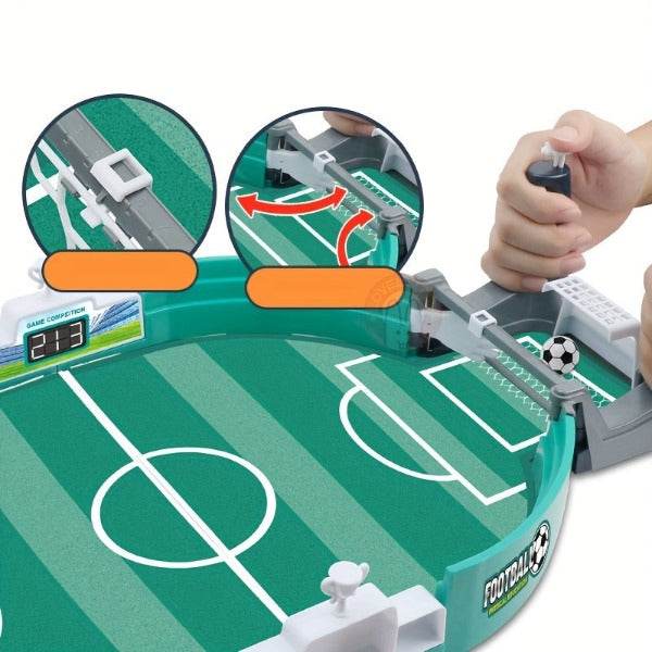 2-in-1 Mini Tabletop Football & Hockey Game – Portable Family Toy for Kids & Adults | Indoor & Outdoor Fun