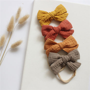 Little Gigglers World Cotton Gauze Butterfly Headband Set