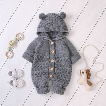 Little Gigglers World Baby Warm Winter knitted Onesies Romper
