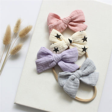 Little Gigglers World Cotton Gauze Butterfly Headband Set