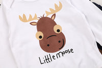 Little Gigglers World Cotton Long-sleeved Moose Children's Romper