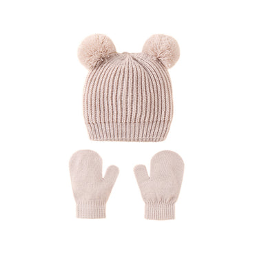Little Gigglers World Cute Kids Knitted Hat and Gloves Set