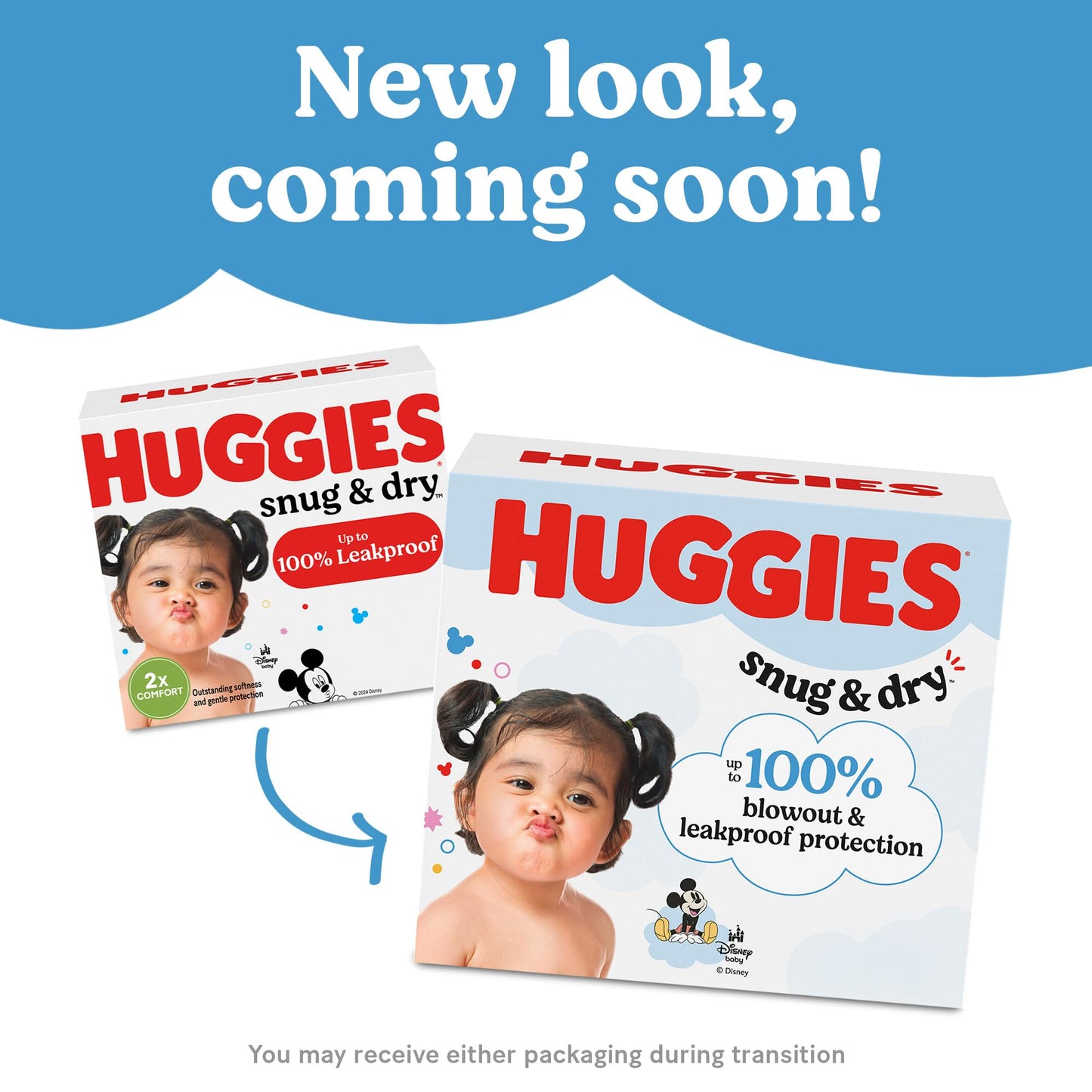 Huggies Size 1 Diapers, Snug & Dry Newborn Diapers, Size 1 (8-14 lbs), 128 Count, Packaging May Vary