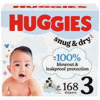 Huggies Size 1 Diapers, Snug & Dry Newborn Diapers, Size 1 (8-14 lbs), 128 Count, Packaging May Vary
