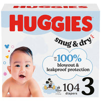 Huggies Size 1 Diapers, Snug & Dry Newborn Diapers, Size 1 (8-14 lbs), 128 Count, Packaging May Vary