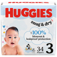 Huggies Size 1 Diapers, Snug & Dry Newborn Diapers, Size 1 (8-14 lbs), 128 Count, Packaging May Vary