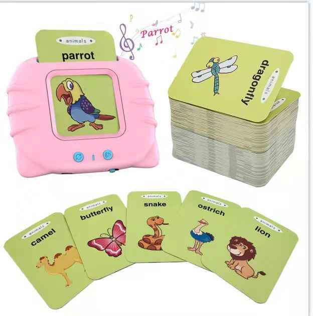 Talking Flash Cards for Toddlers 1-4 Years Old, Language Learning & Montessori Learning Tool, Pocket Speech Therapy Device, Children's Sensory Educational Toy