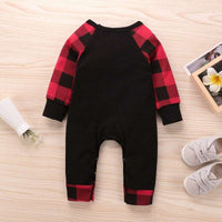 Little Gigglers World Warm Red Plaid Christmas Romper