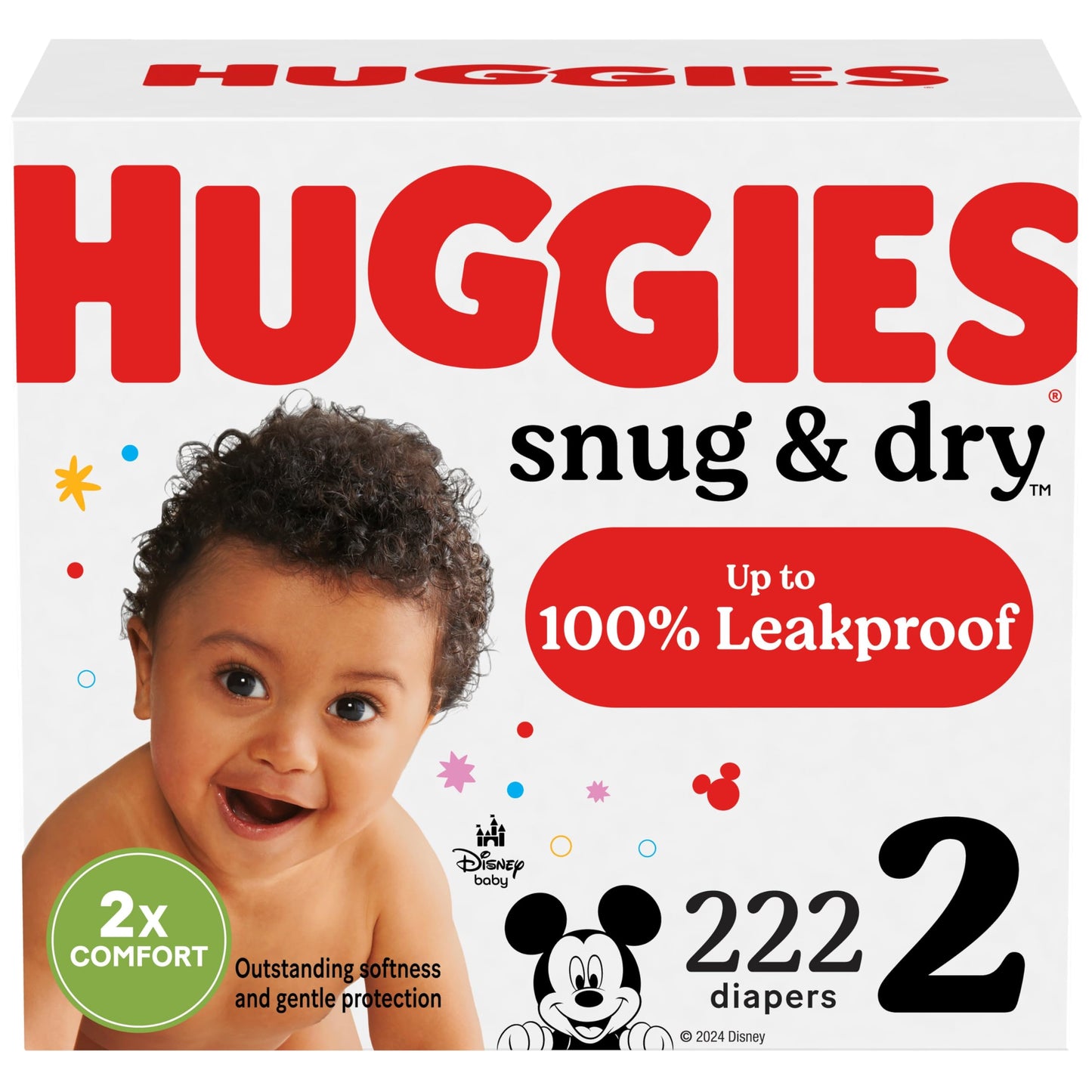 Huggies Size 1 Diapers, Snug & Dry Newborn Diapers, Size 1 (8-14 lbs), 128 Count, Packaging May Vary