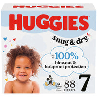 Huggies Size 1 Diapers, Snug & Dry Newborn Diapers, Size 1 (8-14 lbs), 128 Count, Packaging May Vary