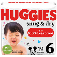 Huggies Size 1 Diapers, Snug & Dry Newborn Diapers, Size 1 (8-14 lbs), 128 Count, Packaging May Vary