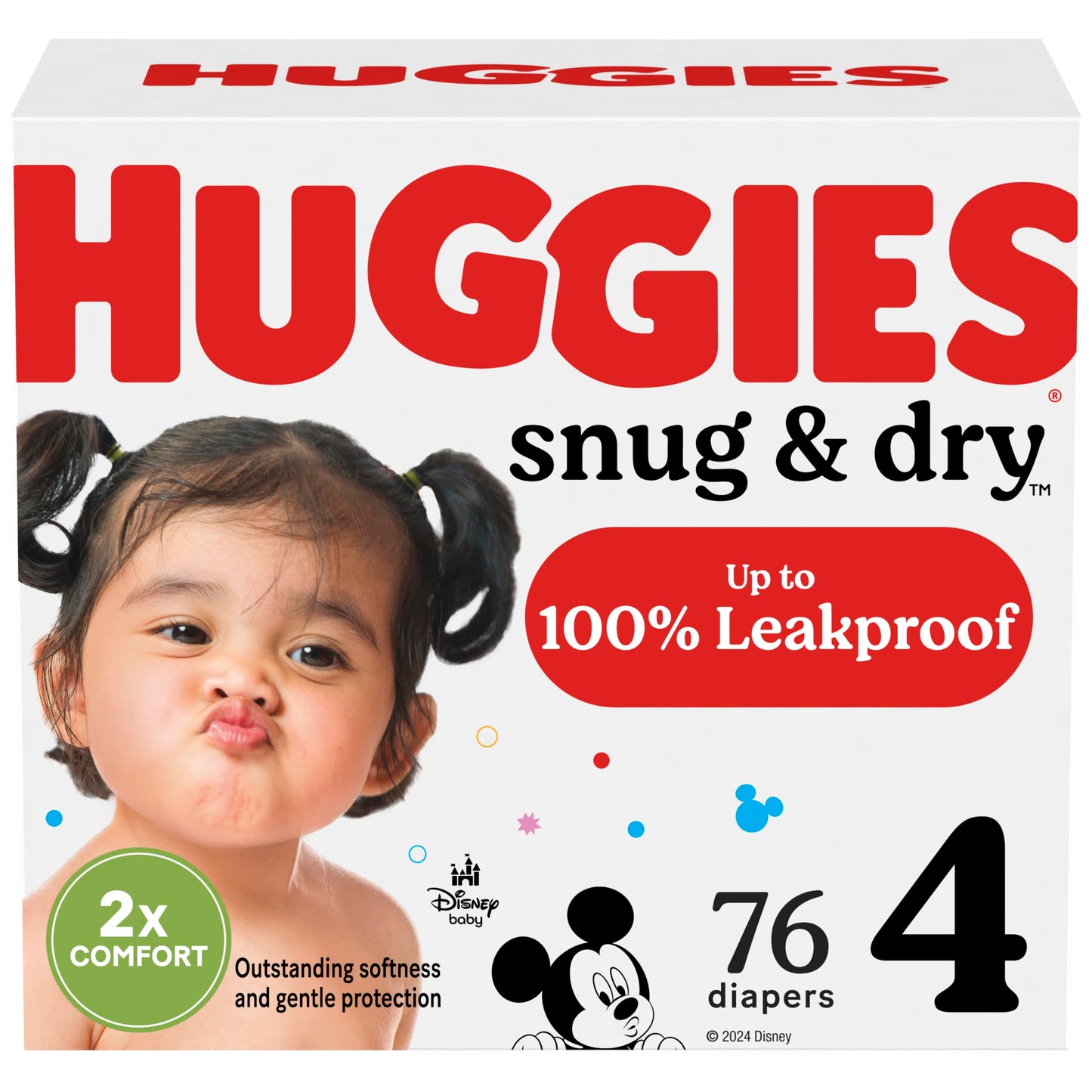 Huggies Size 1 Diapers, Snug & Dry Newborn Diapers, Size 1 (8-14 lbs), 128 Count, Packaging May Vary