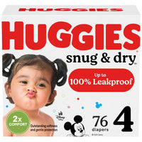 Huggies Size 1 Diapers, Snug & Dry Newborn Diapers, Size 1 (8-14 lbs), 128 Count, Packaging May Vary