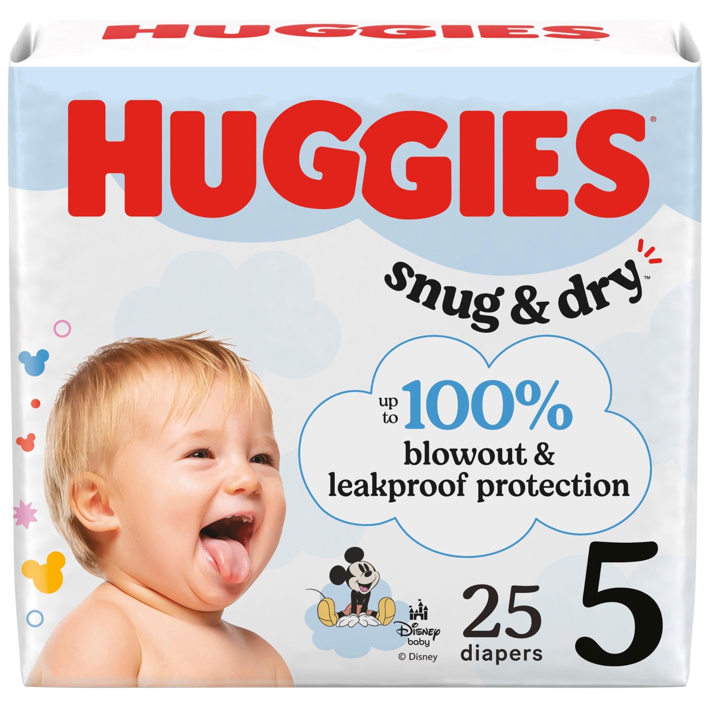 Huggies Size 1 Diapers, Snug & Dry Newborn Diapers, Size 1 (8-14 lbs), 128 Count, Packaging May Vary