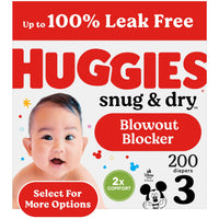 Huggies Size 1 Diapers, Snug & Dry Newborn Diapers, Size 1 (8-14 lbs), 128 Count, Packaging May Vary