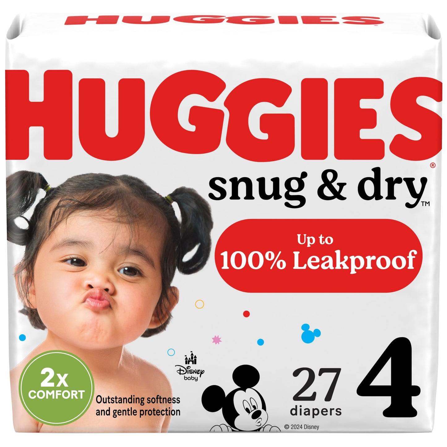 Huggies Size 1 Diapers, Snug & Dry Newborn Diapers, Size 1 (8-14 lbs), 128 Count, Packaging May Vary