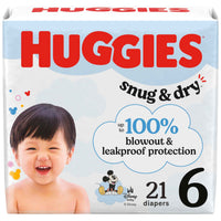 Huggies Size 1 Diapers, Snug & Dry Newborn Diapers, Size 1 (8-14 lbs), 128 Count, Packaging May Vary