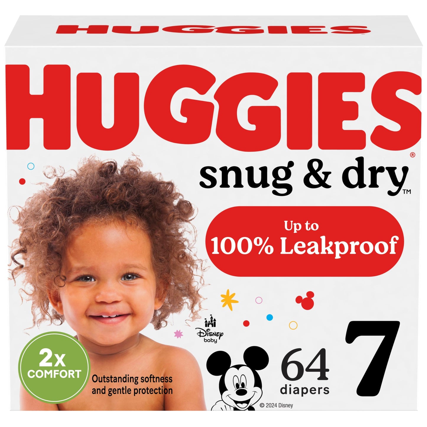 Huggies Size 1 Diapers, Snug & Dry Newborn Diapers, Size 1 (8-14 lbs), 128 Count, Packaging May Vary