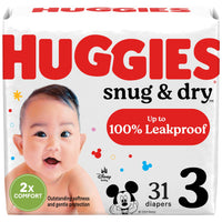 Huggies Size 1 Diapers, Snug & Dry Newborn Diapers, Size 1 (8-14 lbs), 128 Count, Packaging May Vary