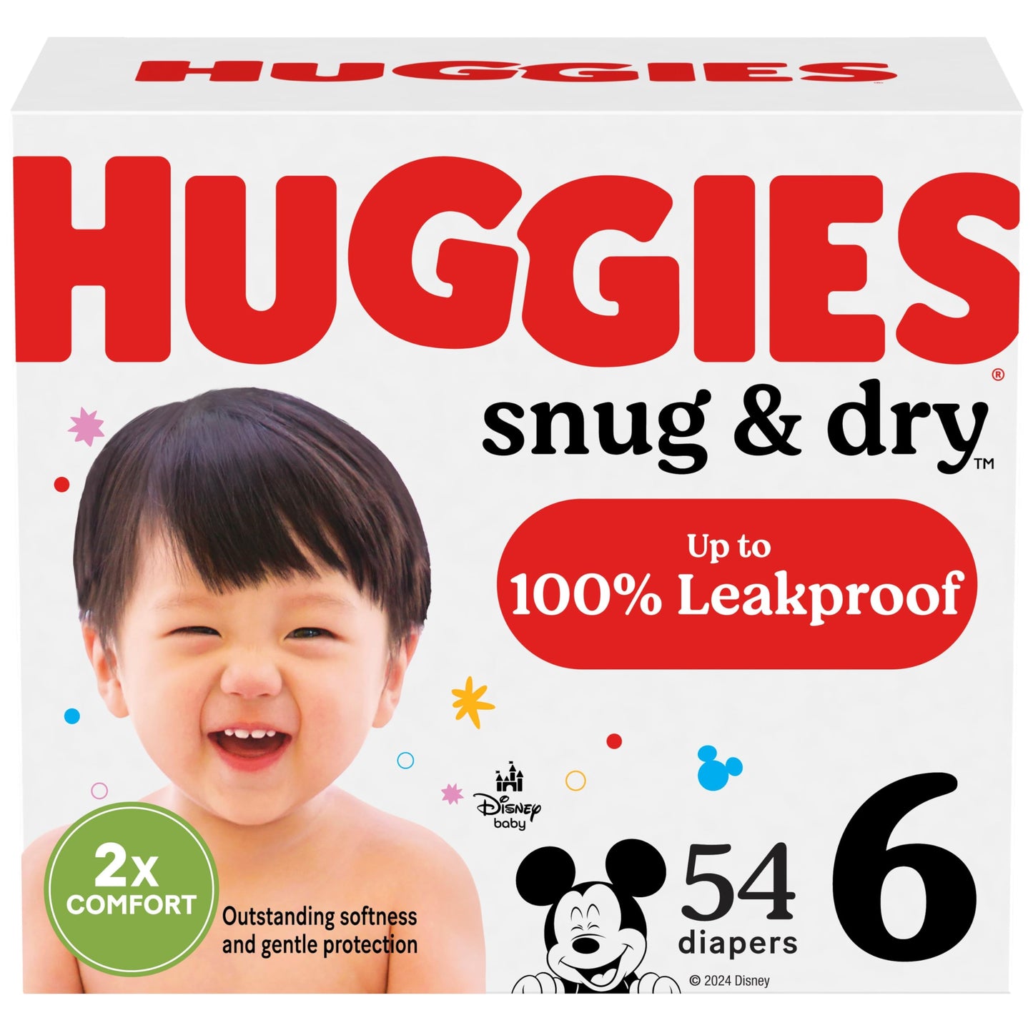 Huggies Size 1 Diapers, Snug & Dry Newborn Diapers, Size 1 (8-14 lbs), 128 Count, Packaging May Vary