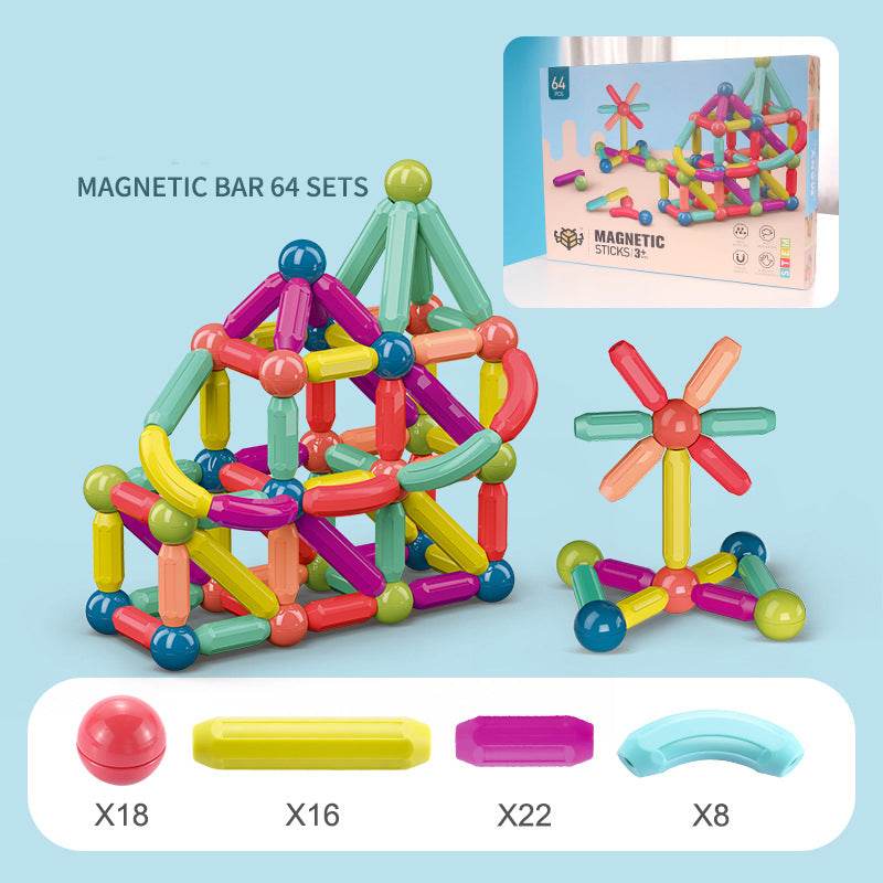 Little Gigglers World Baby Magnetic Stick Building Blocks Set