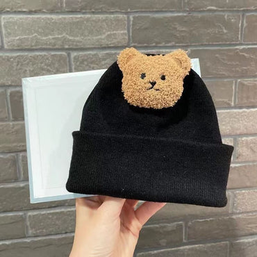 Little Gigglers World Baby Kids Warm Knitted Bear Cap