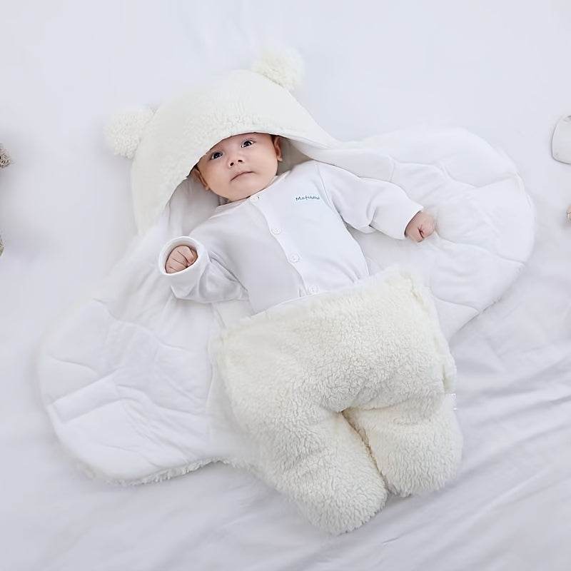 Baby Bear Winter Sleeping Bag – Cozy Plush Swaddle for Infants | Adjustable Cotton Sleep Sack for 0–10 Months