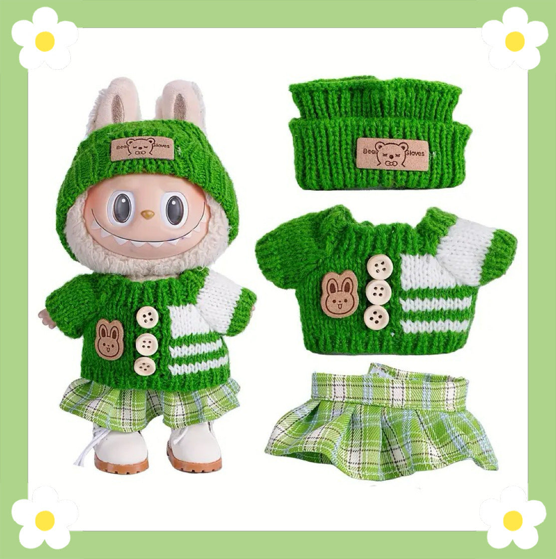 Collectible Plush Doll Wearing Elegant Lace Dress Outfit