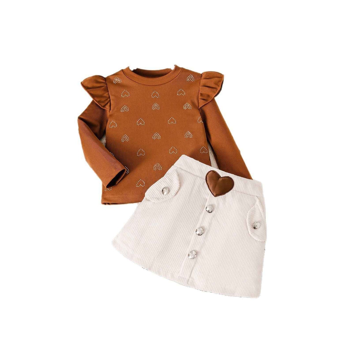 LGW Cute Printed Dress Set for Toddlers and Girls