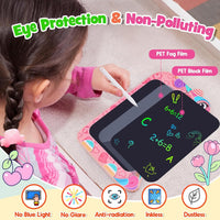 Kids Dinosaur LCD Writing Tablet in Pink – Eye Protection Learning Pad