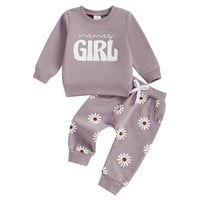 LGW Children’s Letter Sweater & Plaid Trousers Set