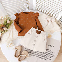 LGW Cute Printed Dress Set for Toddlers and Girls