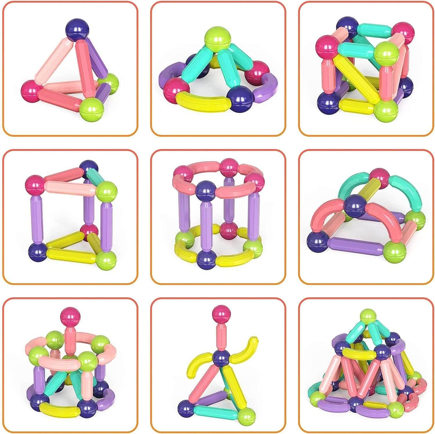 Little Gigglers World Magnetic Building Blocks Educational Game Set