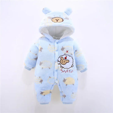 Little Gigglers World Unisex Baby Winter Thick Warm Fleece Romper