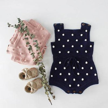 Little Gigglers World Hand Knitted Colorful Navy Baby Toddler Bodysuit Romper 152ce3-2.myshopify.com