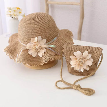 Little Gigglers World Kids Floral Sunshade Hat Backpack Set 152ce3-2.myshopify.com