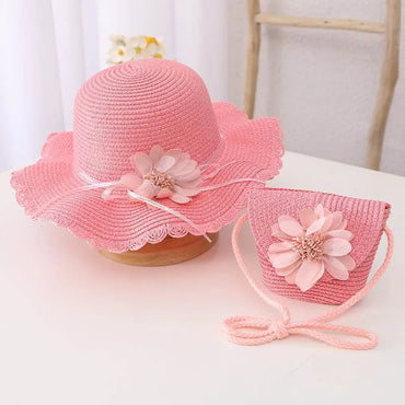 Little Gigglers World Kids Floral Sunshade Hat Backpack Set 152ce3-2.myshopify.com