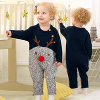 Little Gigglers World Unisex Christmas knitted Deer Romper Sweater 152ce3-2.myshopify.com