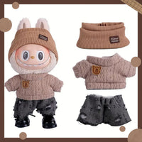 Little Girl Playing with 17cm Doll in Cute Dress and Headband