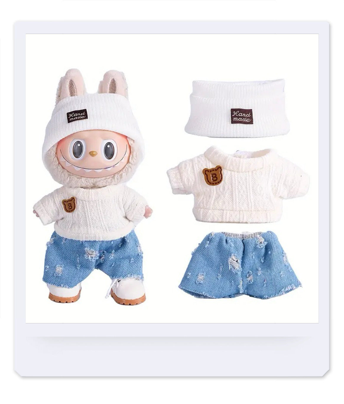 Premium Doll Outfit Set – Lace Details and Chain Purse Included