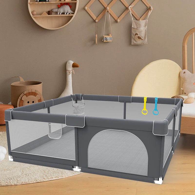 Little Gigglers World Baby PlayPen Safety Barrier Wonderland with Pull Ring Child Fence