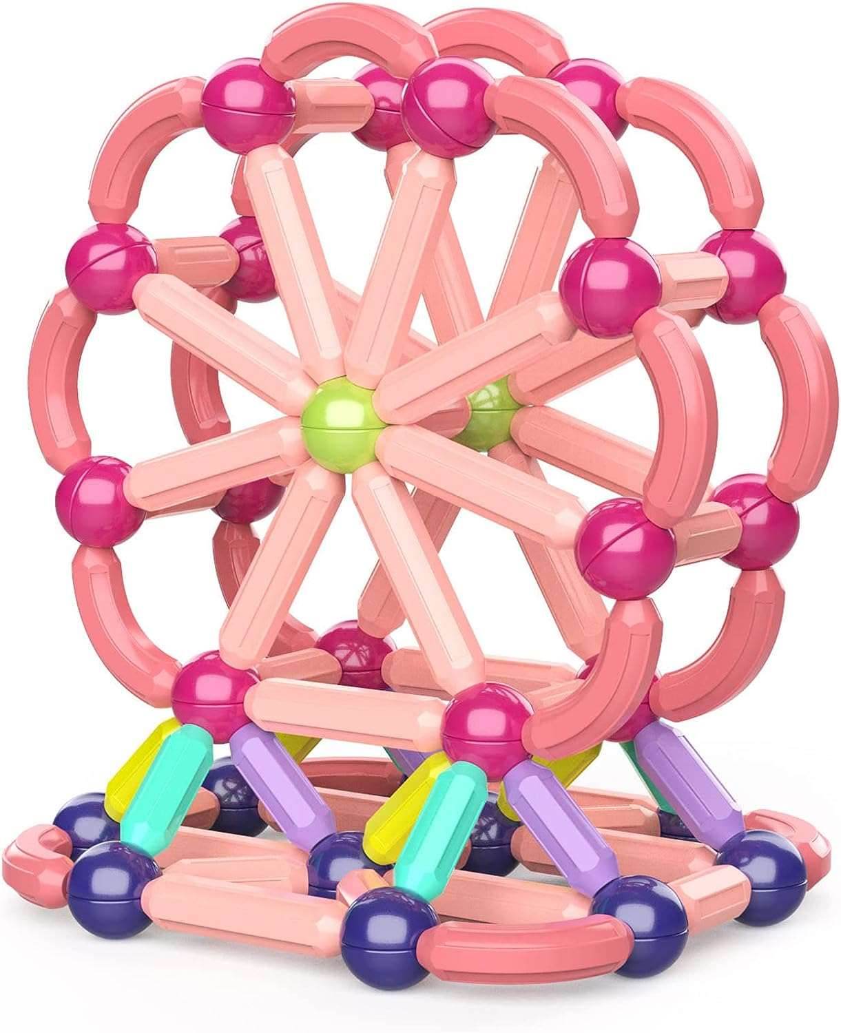 STEM Magnetic Building Blocks for Kids | Educational Learning Toy Set | Safe & Durable Creative Construction Tiles | Toddler Gift Idea