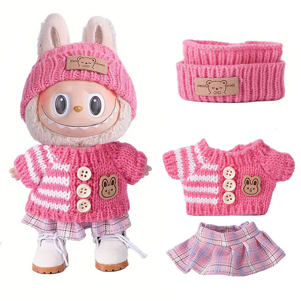 Soft High-Quality Fabric Used in 17cm Doll Clothes Set